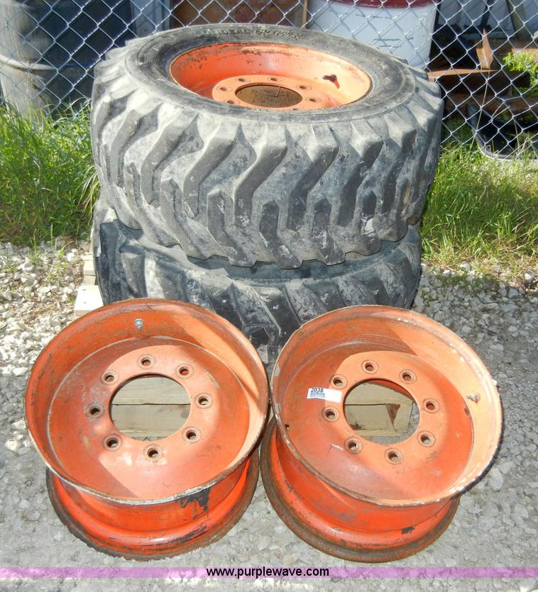 image for item 2038 (2) used skid steer tires
