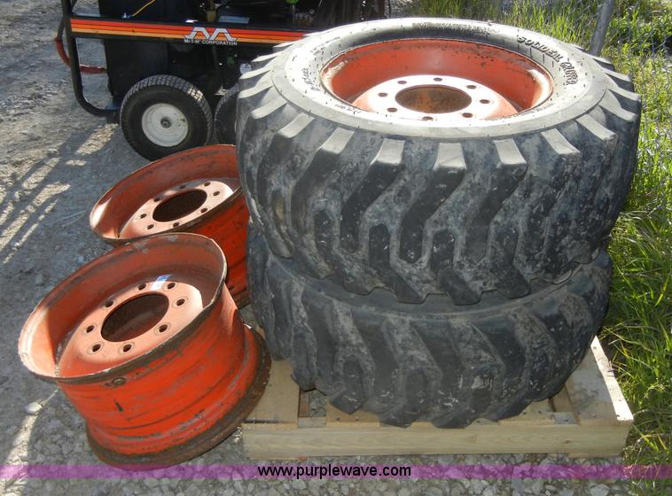 image for item 2038 (2) used skid steer tires