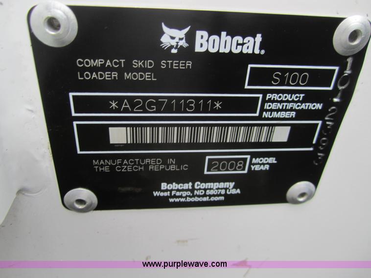 image for item 3053 2008 Bobcat S100 skid steer