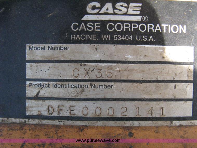 image for item 8156 2003 Case CX36 ZTS compact excavator