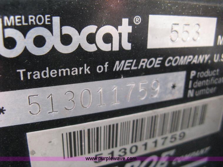 image for item 8158 1995 Bobcat 553 skid loader