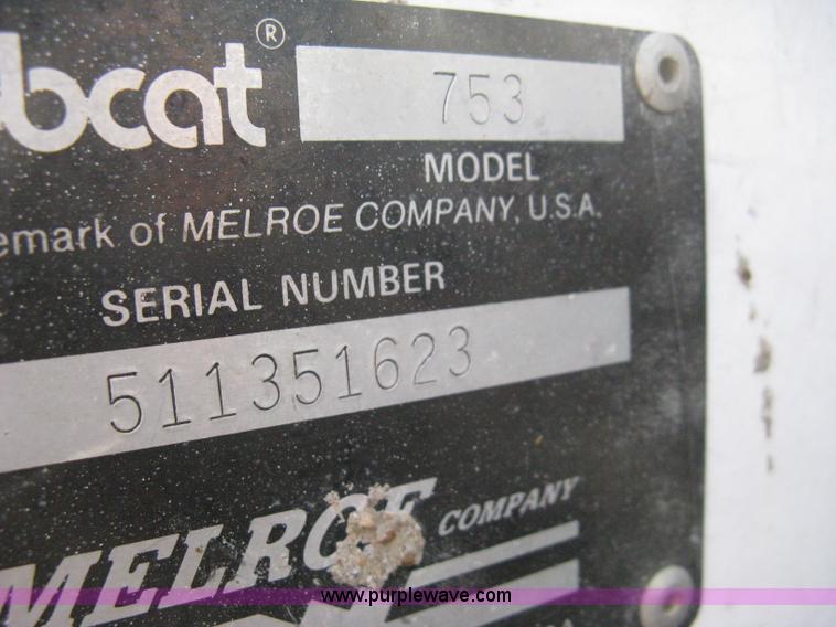 image for item 8159 1993 Bobcat 753 skid loader