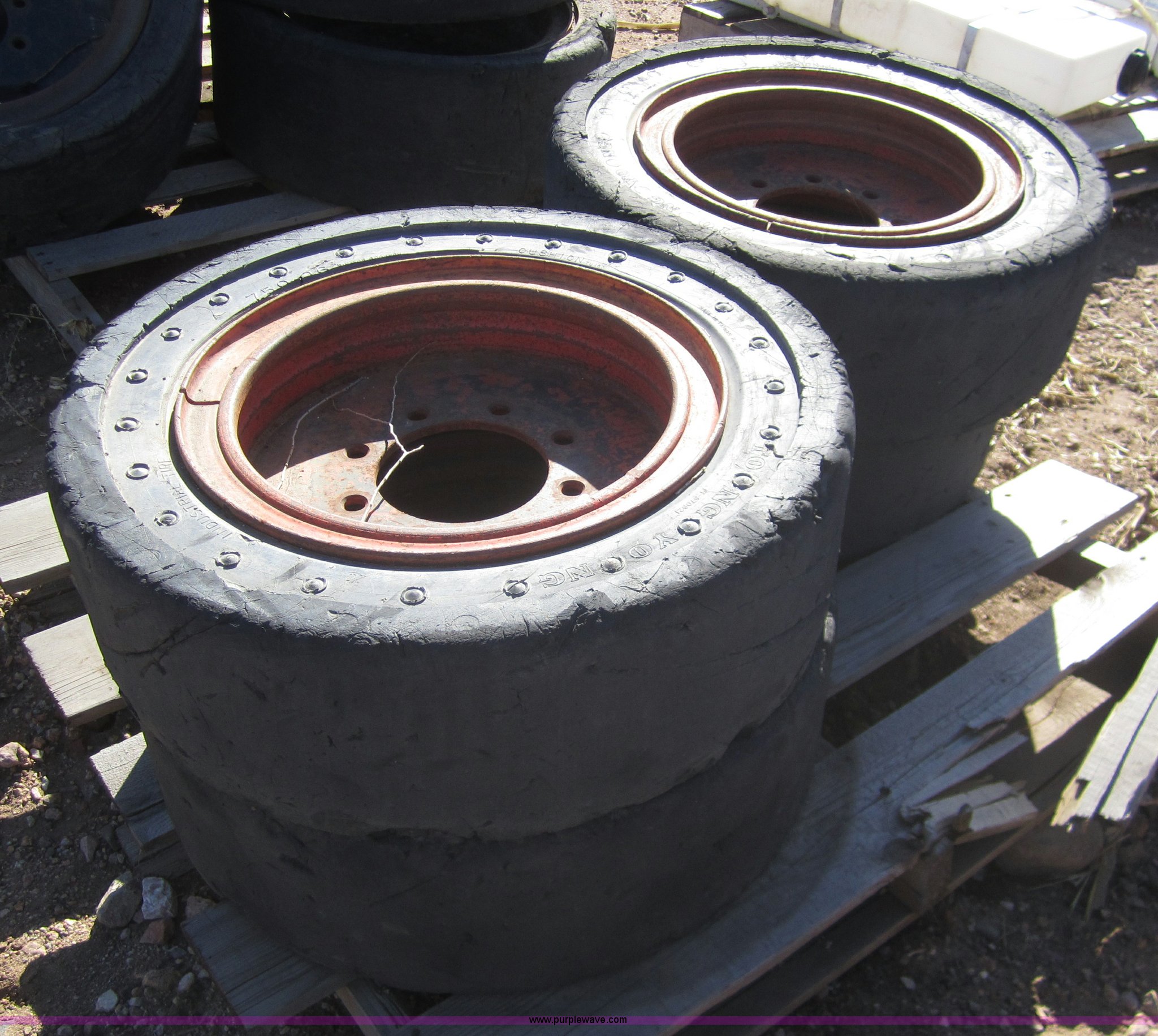 (4) 7.5016 hard tires in Colorado Springs, CO Item 3022 sold