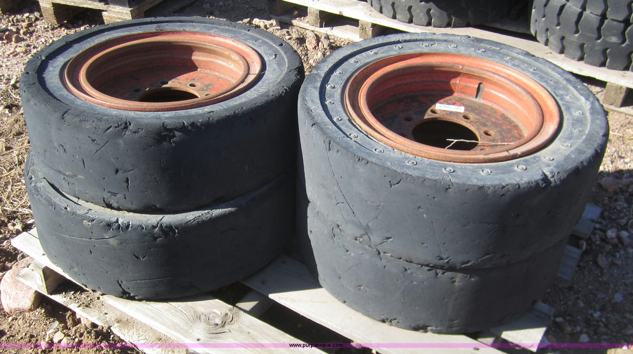 (4) 7.5016 hard tires in Colorado Springs, CO Item 3022 sold