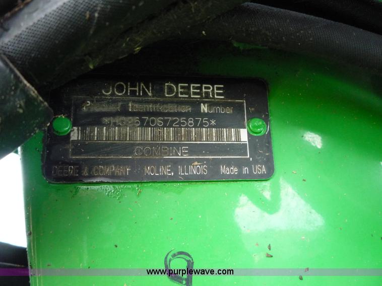 image for item 2953 2008 John Deere 9670 STS combine