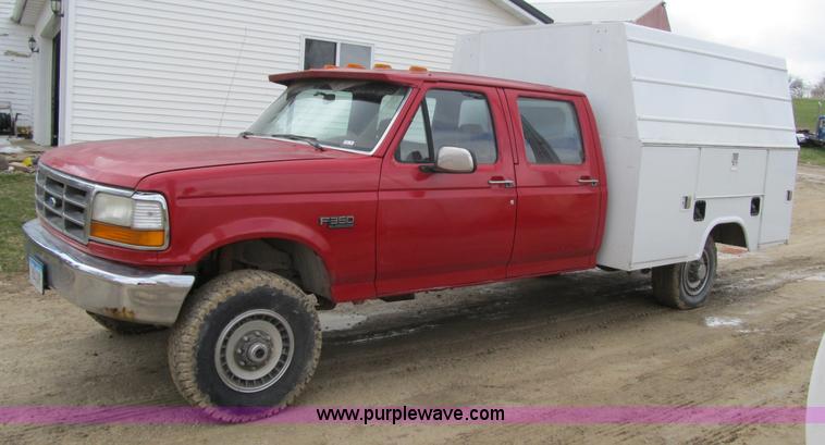 image for item 4105 1992 Ford F350 XL crew cab service truck