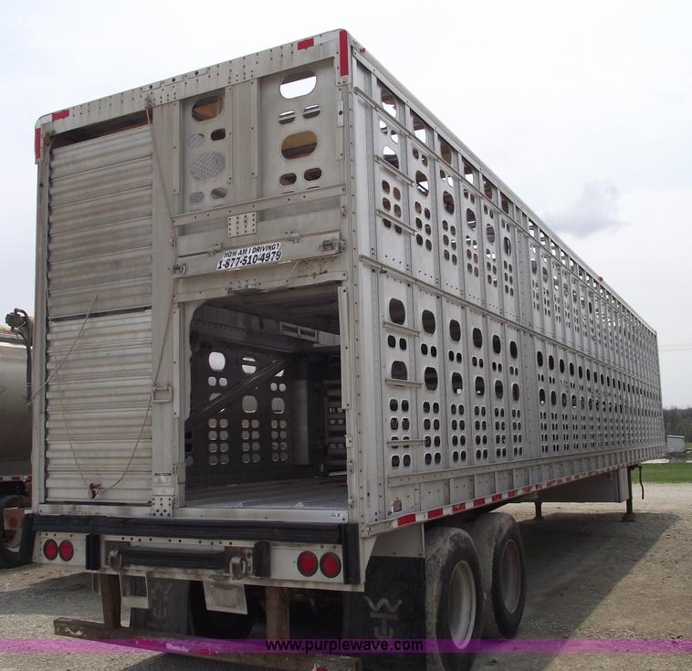 image for item 5375 2001 Wilson 53' double deck aluminum hog/stock trailer