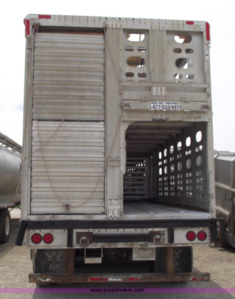 image for item 5375 2001 Wilson 53' double deck aluminum hog/stock trailer