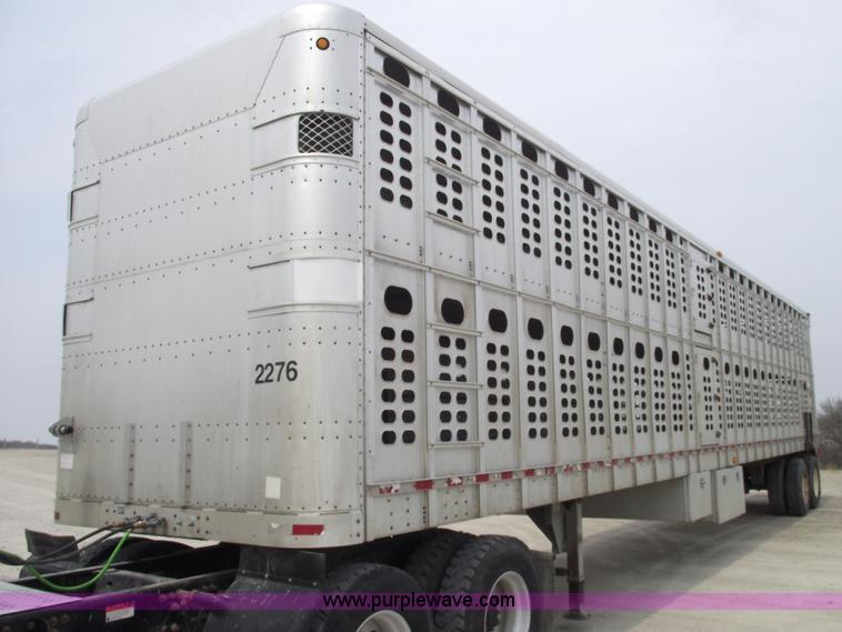image for item 5378 1997 Wilson 50' double decker aluminum hog/stock trailer