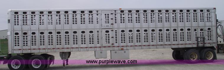 image for item 5378 1997 Wilson 50' double decker aluminum hog/stock trailer