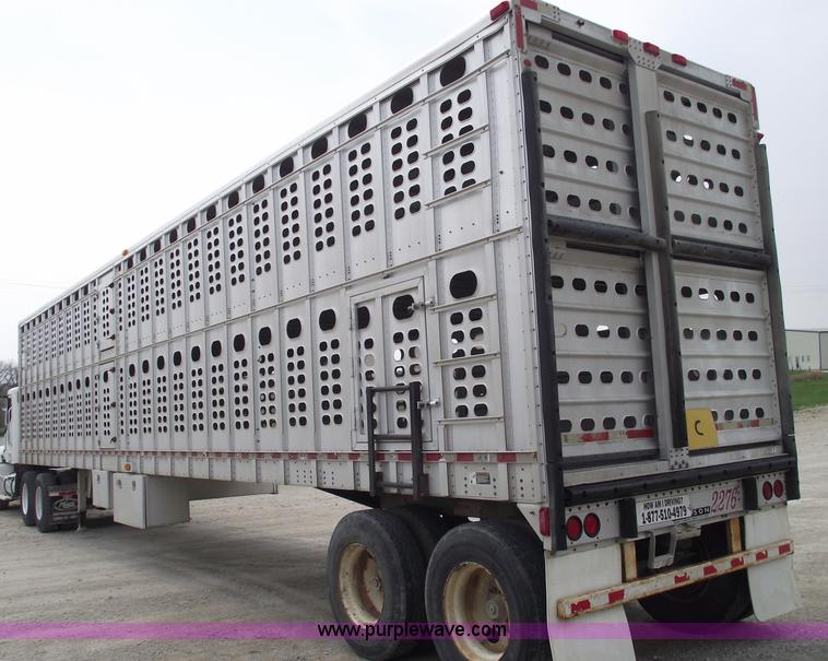 image for item 5378 1997 Wilson 50' double decker aluminum hog/stock trailer