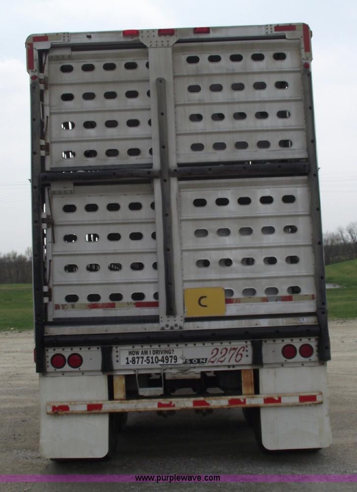 image for item 5378 1997 Wilson 50' double decker aluminum hog/stock trailer