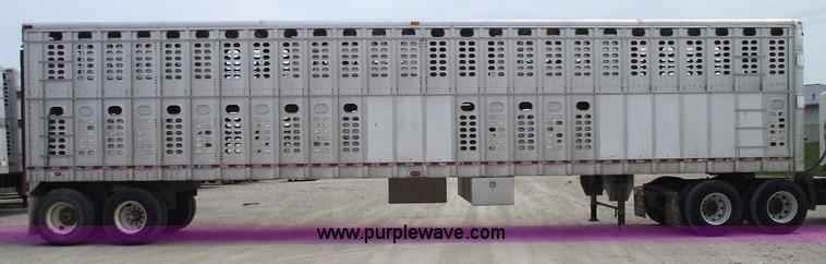 image for item 5378 1997 Wilson 50' double decker aluminum hog/stock trailer