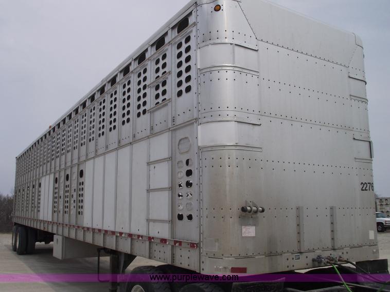 image for item 5378 1997 Wilson 50' double decker aluminum hog/stock trailer