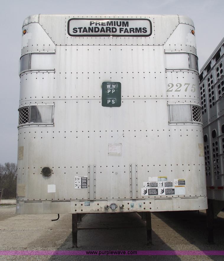 image for item 5379 1996 Wilson 50' double deck aluminum hog/stock trailer