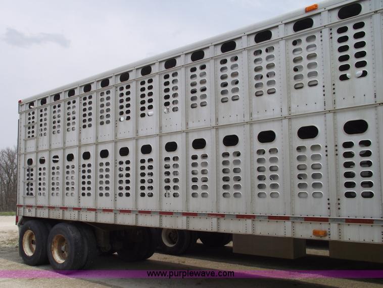 image for item 5379 1996 Wilson 50' double deck aluminum hog/stock trailer