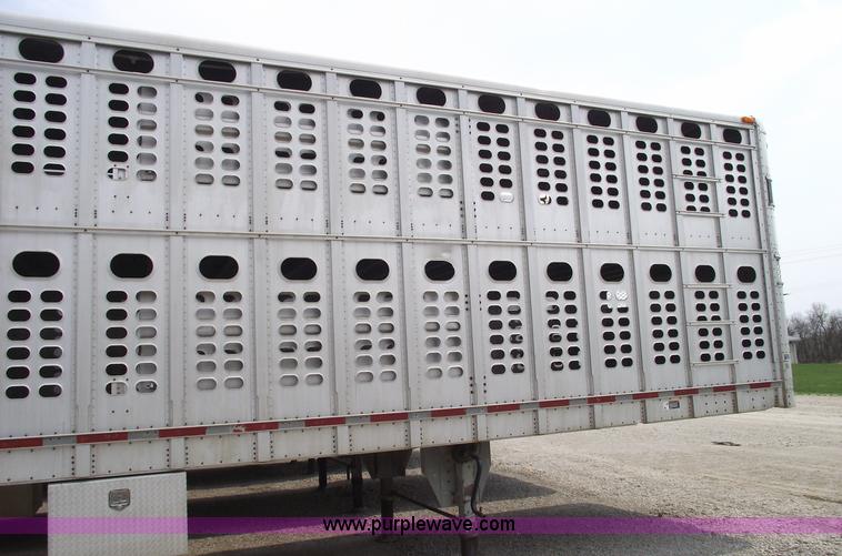 image for item 5379 1996 Wilson 50' double deck aluminum hog/stock trailer