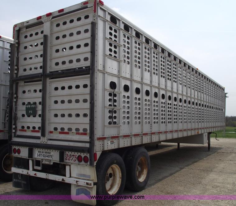 image for item 5379 1996 Wilson 50' double deck aluminum hog/stock trailer