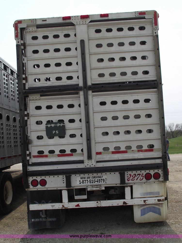 image for item 5379 1996 Wilson 50' double deck aluminum hog/stock trailer