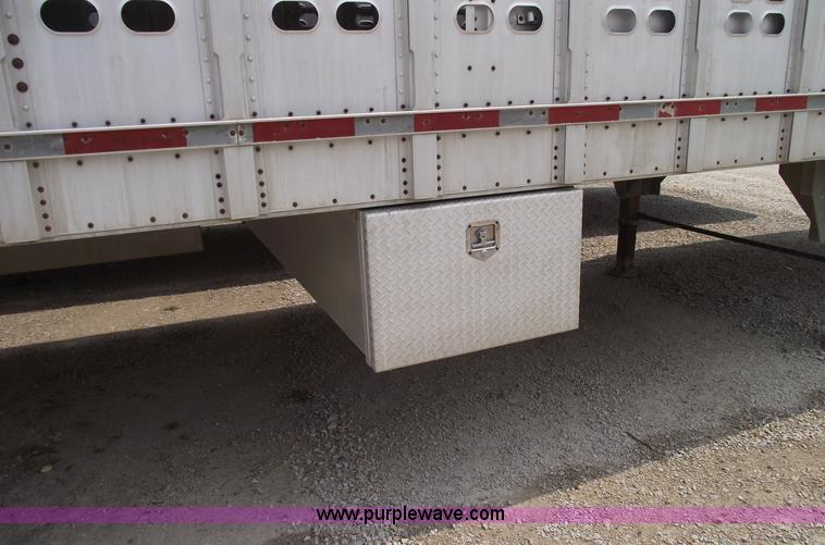 image for item 5379 1996 Wilson 50' double deck aluminum hog/stock trailer