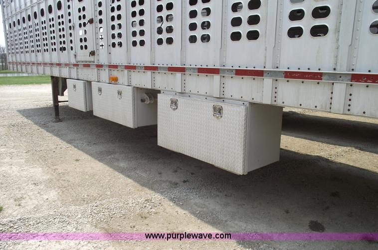 image for item 5379 1996 Wilson 50' double deck aluminum hog/stock trailer