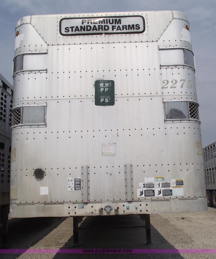 image for item 5379 1996 Wilson 50' double deck aluminum hog/stock trailer