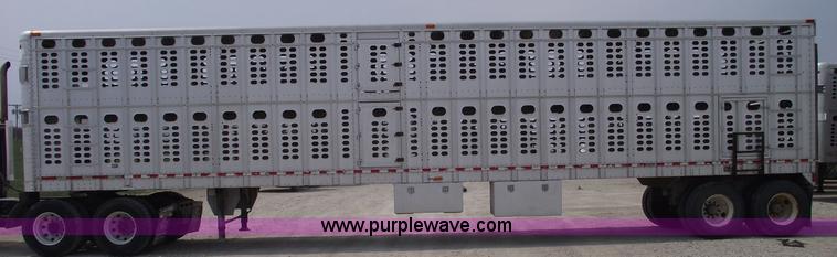 image for item 5380 1996 Wilson double deck aluminum hog/stock trailer