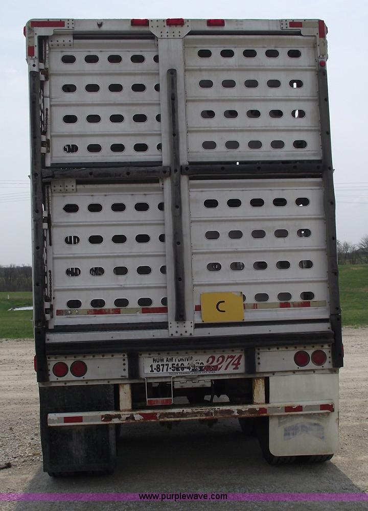 image for item 5380 1996 Wilson double deck aluminum hog/stock trailer