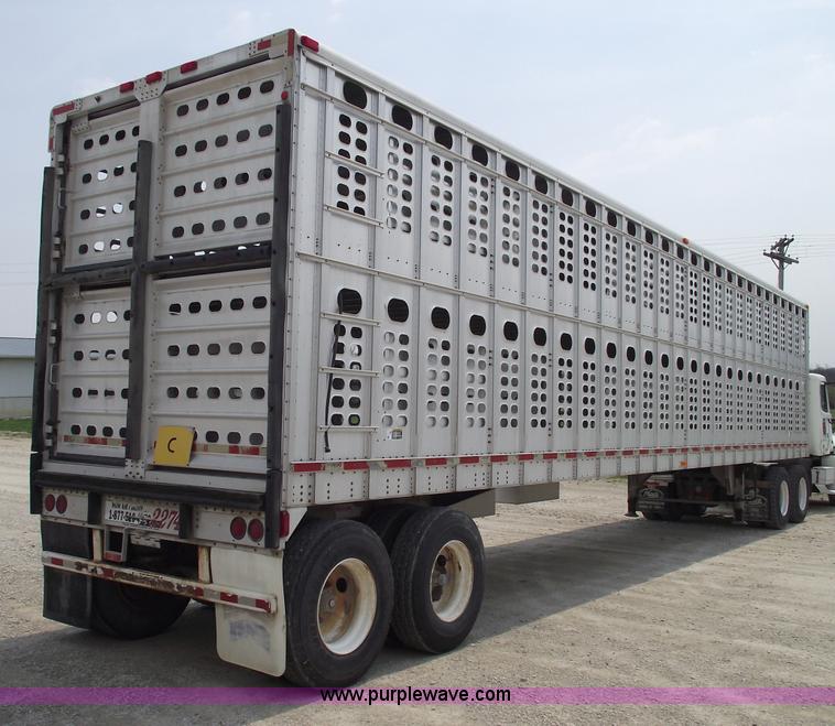 image for item 5380 1996 Wilson double deck aluminum hog/stock trailer
