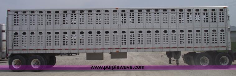 image for item 5380 1996 Wilson double deck aluminum hog/stock trailer