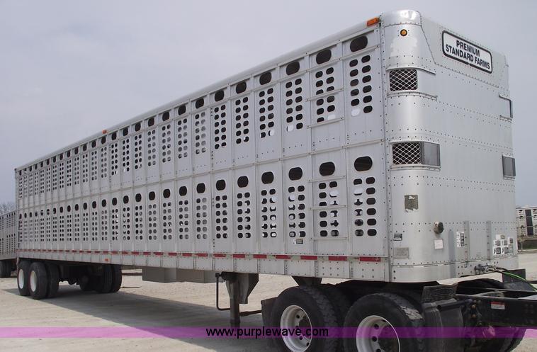 image for item 5380 1996 Wilson double deck aluminum hog/stock trailer