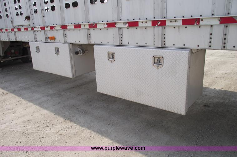 image for item 5380 1996 Wilson double deck aluminum hog/stock trailer