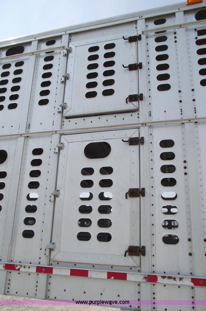 image for item 5380 1996 Wilson double deck aluminum hog/stock trailer