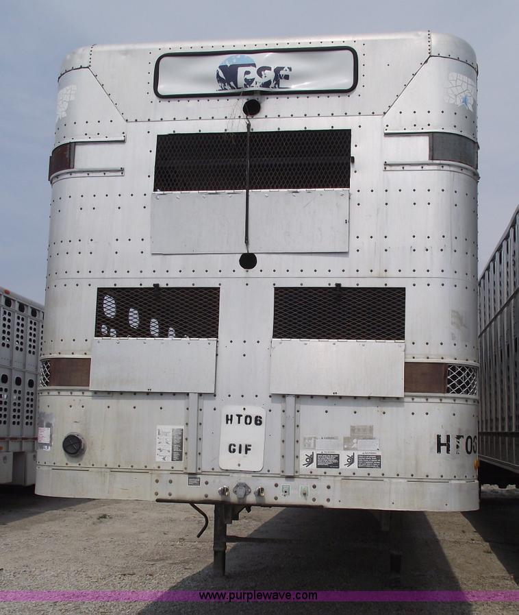 image for item 5381 1993 Wilson 50' double deck aluminum hog/stock trailer