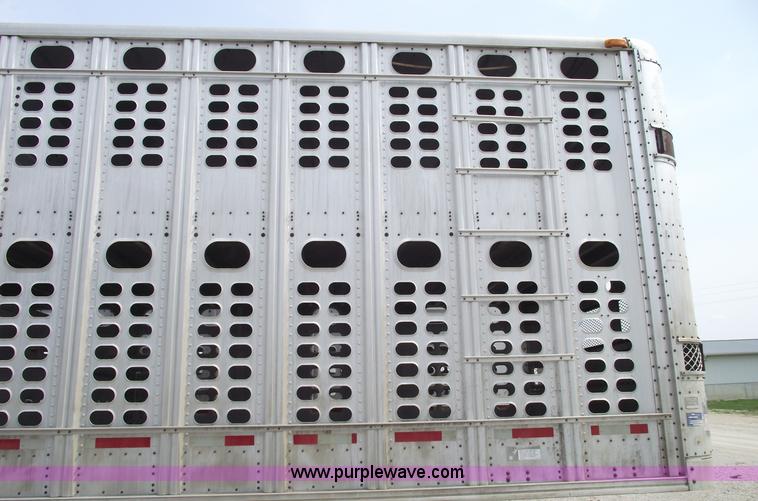 image for item 5381 1993 Wilson 50' double deck aluminum hog/stock trailer