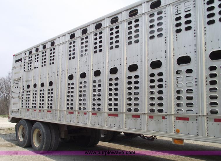 image for item 5381 1993 Wilson 50' double deck aluminum hog/stock trailer