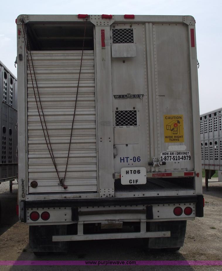 image for item 5381 1993 Wilson 50' double deck aluminum hog/stock trailer