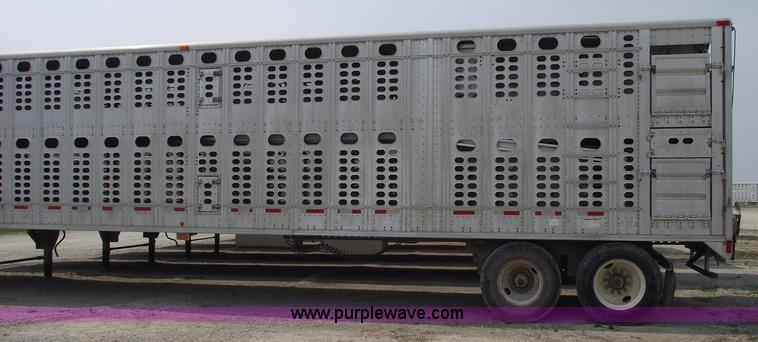 image for item 5381 1993 Wilson 50' double deck aluminum hog/stock trailer