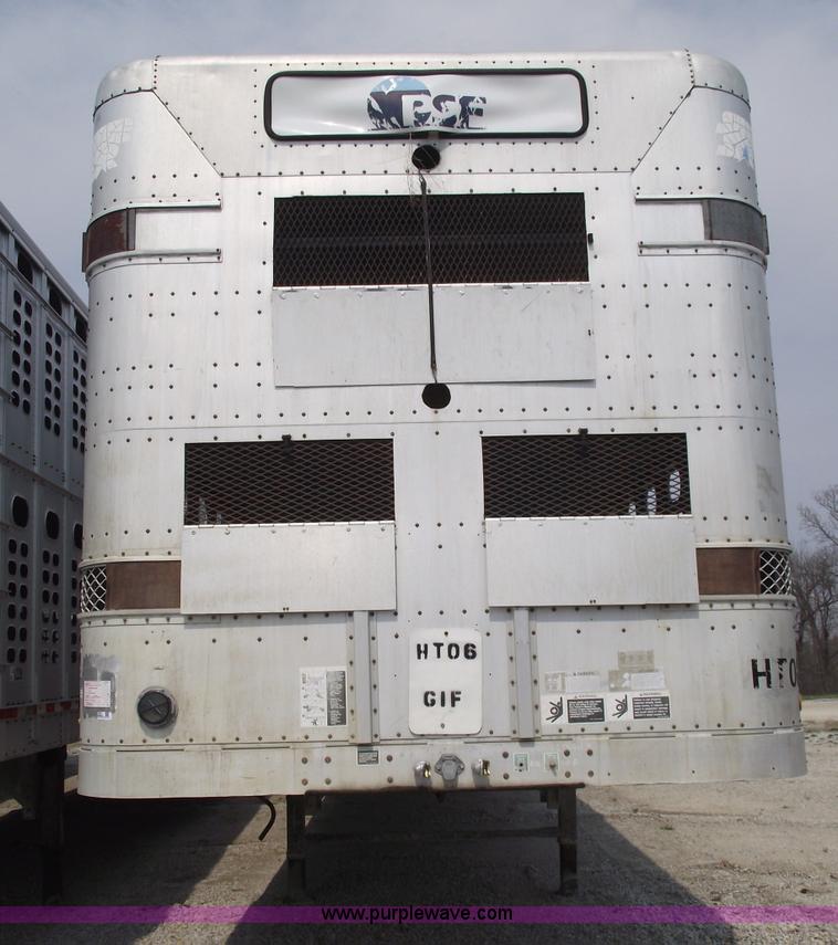 image for item 5381 1993 Wilson 50' double deck aluminum hog/stock trailer