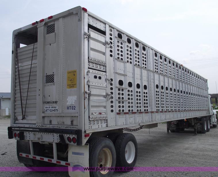 image for item 5382 1993 Wilson 50' double deck aluminum hog/stock trailer