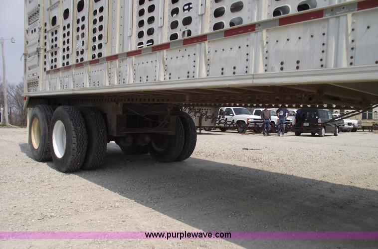 image for item 5382 1993 Wilson 50' double deck aluminum hog/stock trailer