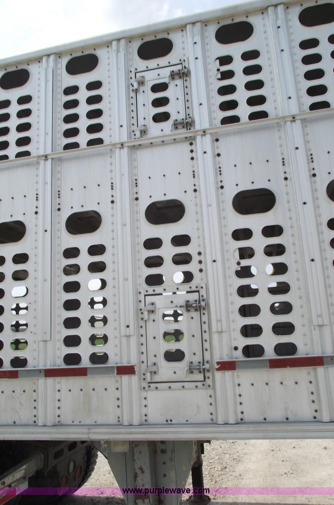 image for item 5382 1993 Wilson 50' double deck aluminum hog/stock trailer