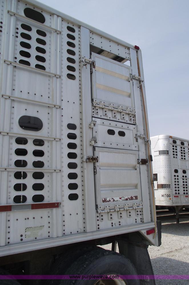 image for item 5382 1993 Wilson 50' double deck aluminum hog/stock trailer