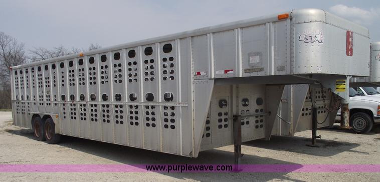 image for item 5383 1999 Wilson 830R 38' goose neck hog/stock trailer