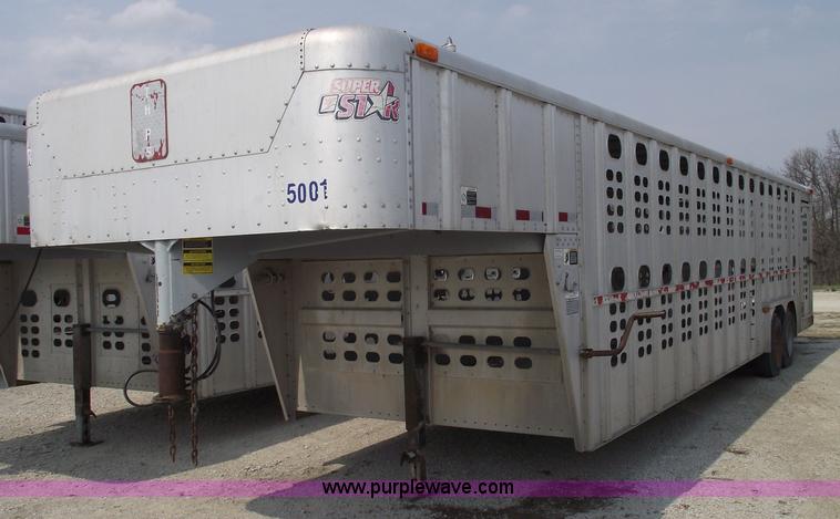 image for item 5384 1998 Wilson 830R 38' goose neck hog/stock trailer