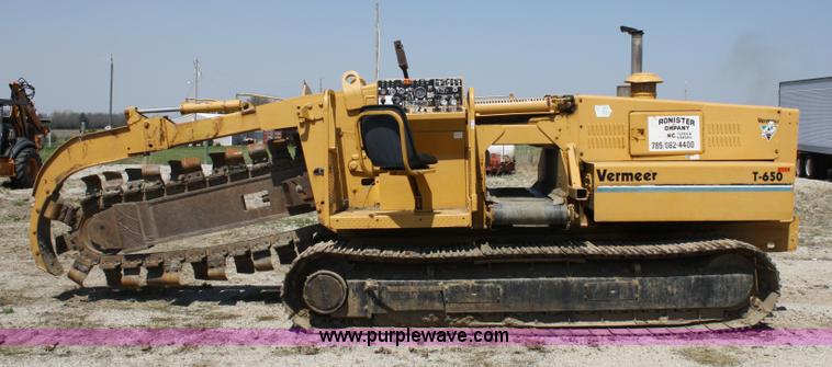 image for item 4885 1989 Vermeer T650 trencher