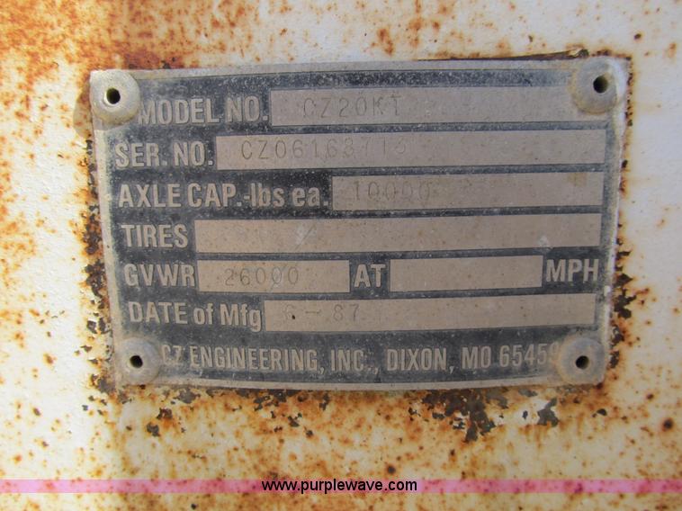 image for item 4895 1987 CZ 25' equipment trailer