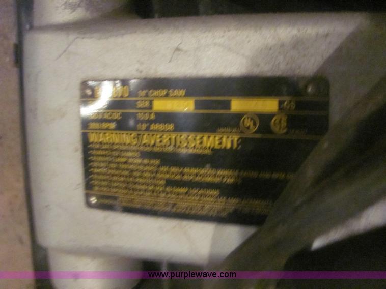 image for item 6117 Dewalt DW870 14" metal chop saw