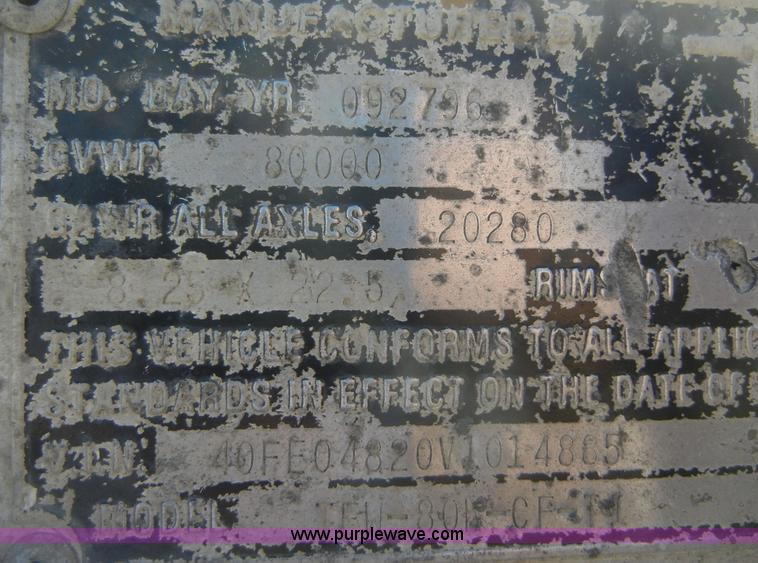 image for item 2217 1997 Talbert 48' flat bed semi trailer