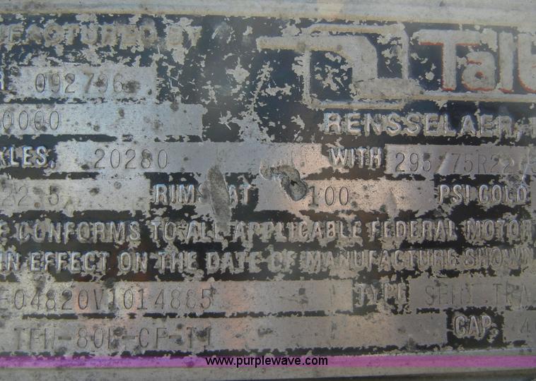 image for item 2217 1997 Talbert 48' flat bed semi trailer